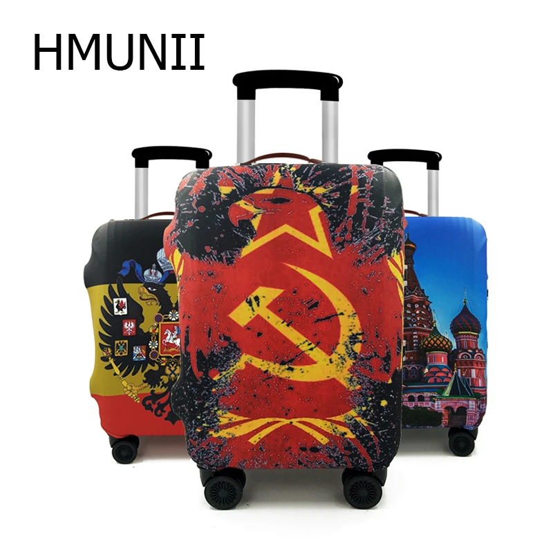 HMUNII, защитный чехол для багажа от 18 до 30 дюймов, Модный Цветной чехол на колесиках, эластичный чехол для пыли, аксессуары для путешествий