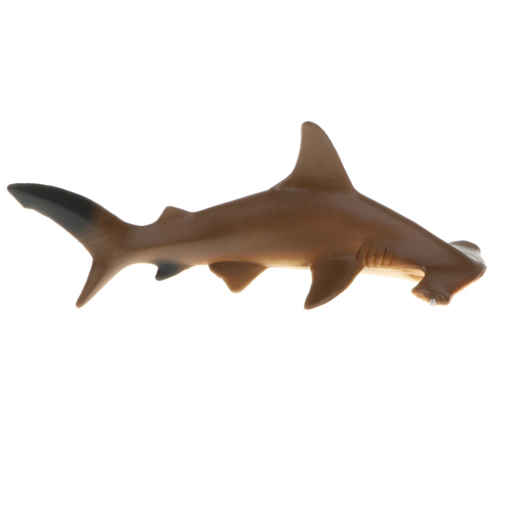 Realistic Marine Animal Model Figurines, 5.7 Inch Hammerhead Shark Model Action Figure Toy for Kids, Nature Educational Toy