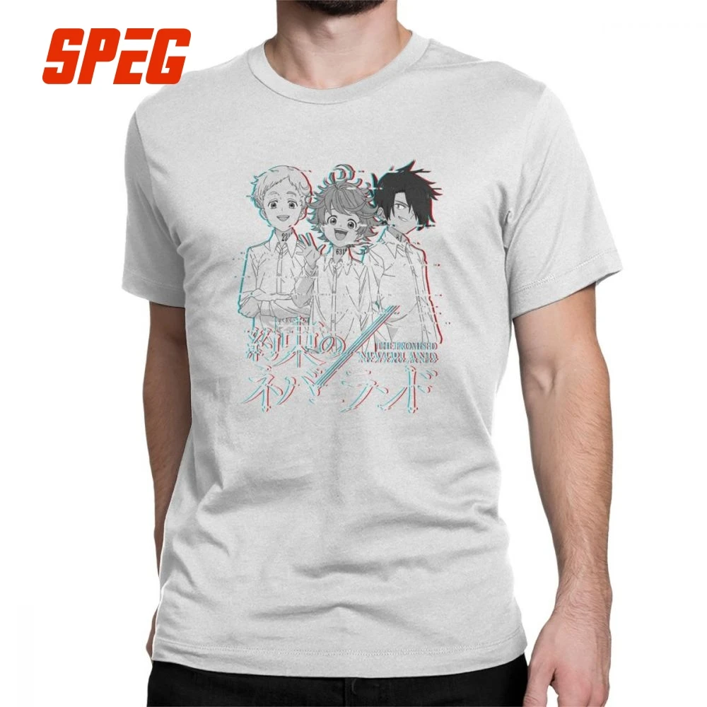

Men's T-Shirts The Promised Neverland Neverland Glitch Funny Pure Cotton Tee Shirt Short Sleeve T Shirt O Neck Clothing