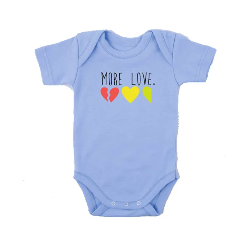 More Love Less Hate Baby Girl Boy Short-Sleeve Bodysuits Cotton Infant Jumpsuit Pink More Love Less Hate Baby Girl Boy Short-Sleeve Bodysuits Cotton Infant Jumpsuit Pink
