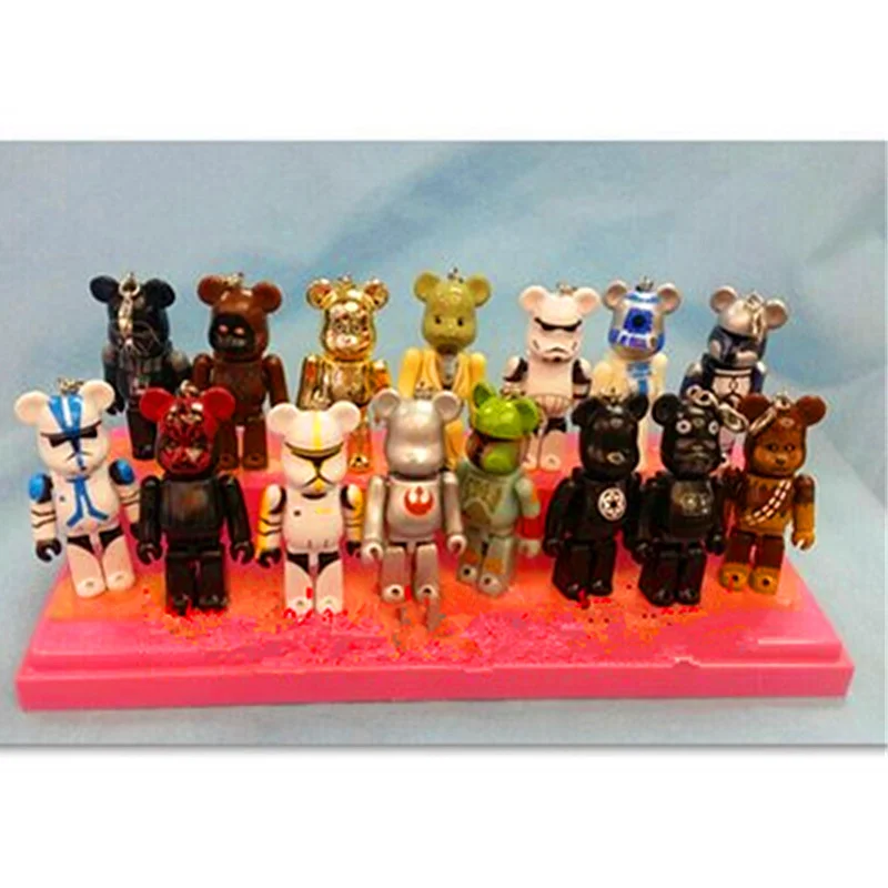 

70% Be@rbrick 16 Pcs/set Toy Vampire Bear Set DIY Graffiti Vinyl Action Figure Violent Gloomy Bear Collectible Model Toy H302