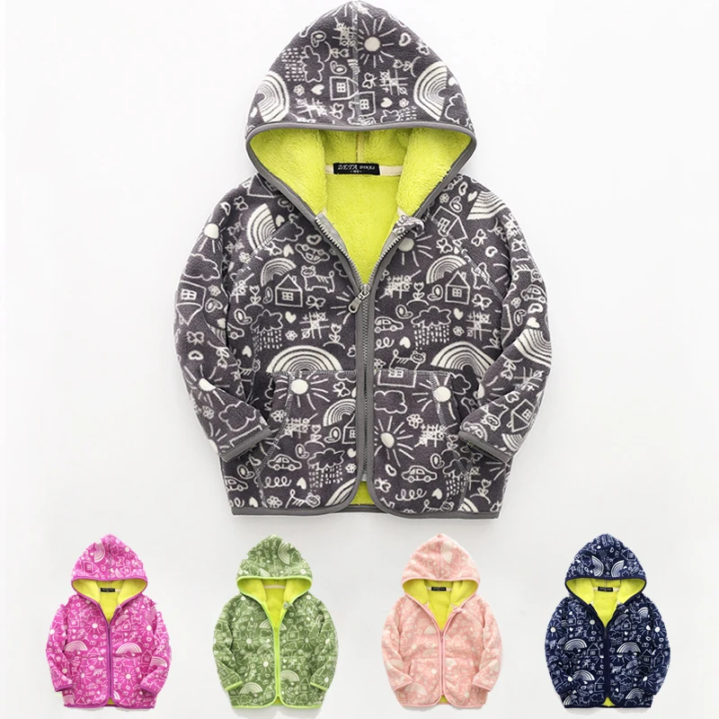 

baby boys girls coats and jackets 2019 spring autumn boy girl fleece coat jacket winter kids hooded outerwear children clothes