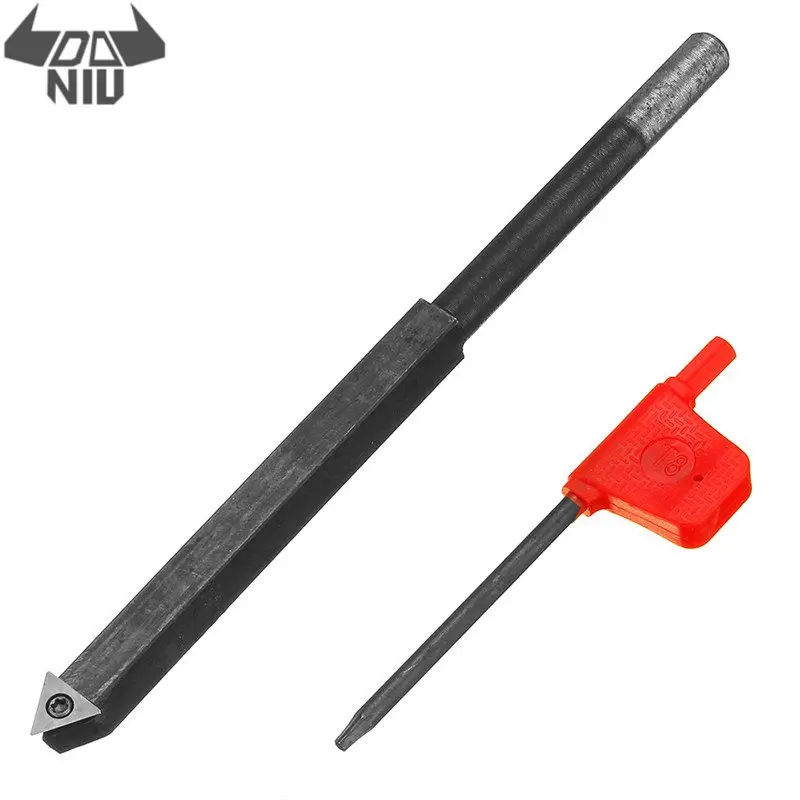 

DANIU DIY Wood Rotary Cutter Woodworking Lathe Tool Carbide Tip Chisel Triangle Cutter Steel Heat Treatment for CNC Milling