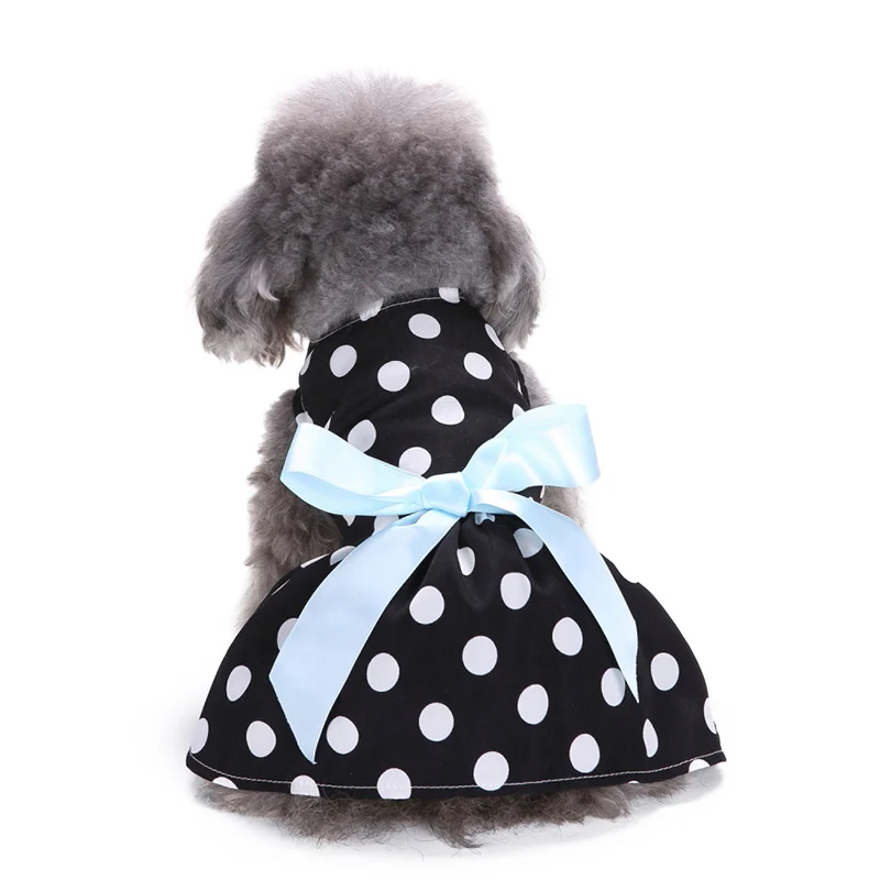 Elegant Pet Dog Cat Dress Clothes For Dogs Dot Dress Pet Skirt Tutu