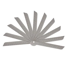 10pcs/Pack 9mm Art Paper Cutter Knife School Supplies Utility Knife Blades Low Carbon Alloy Steel Knife Office Stationery zinc alloy durable large utility knife open box tool wallpaper cutter razor blades knife school and office stationery