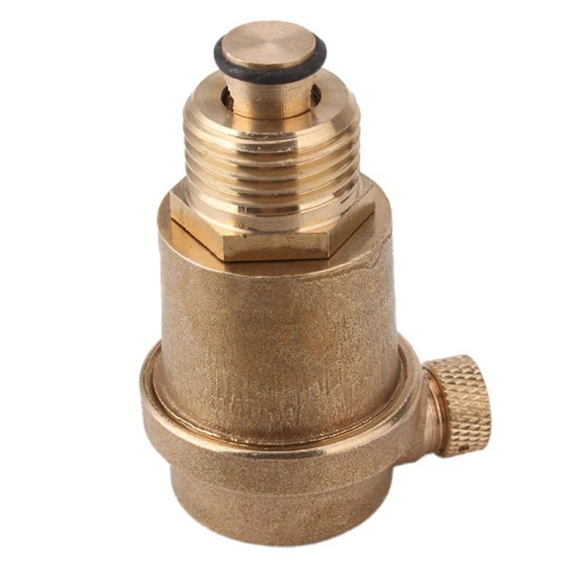 LPLCUICAN Valve 1/2 3/4 1 BSP Male Brass Automatic Air Pressure Vent Valve Pressure Relief Valve for Solar Water Heater Color : Brass, Size : 1 LPLCUICAN Valve 1/2 3/4 1 BSP Male Brass Automatic Air Pressure Vent Valve Pressure Relief Valve for Solar Water Heater Color : Brass, Size : 1
