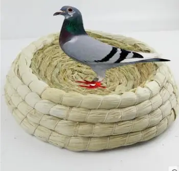 

Letter pigeon egg nest warm hatching nest straw corn skin woven bird nest bird cage special nest racing pigeon grass nest