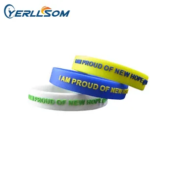 

YERLLSOM 500PCS/lot High quatlity customized personalized rubber silicone bracelets with printed writing for gifts SE050703