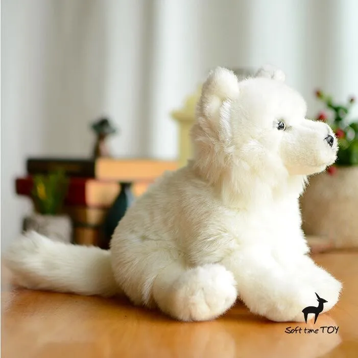 stuffed arctic fox plush animal