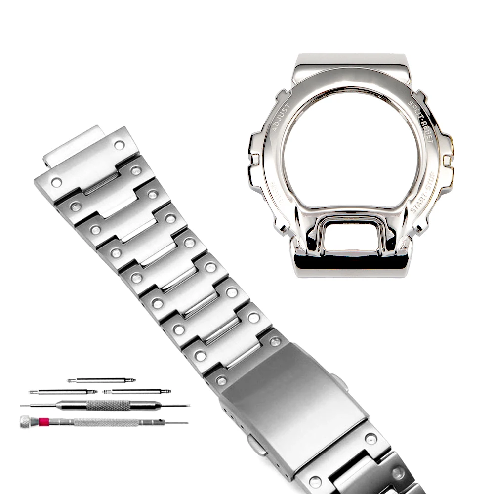 

316L Stainless Steel Watch Case For Casio Metal Modification Watch Strap For G-shock Accessories For DW-6900 DW 6930/6935