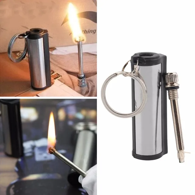 Useful Emergency Fire Starter Flint Match Lighter Metal Outdoor Camping Hiking Instant Survival Tool Safety Durable accessory
