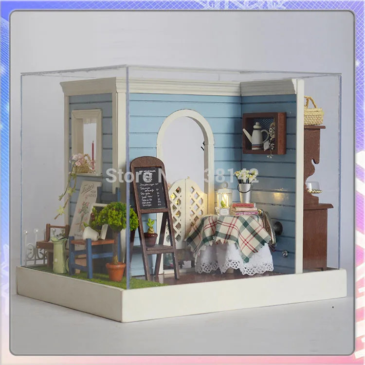 Z002 Марии сдобная DIY Миниатюрный Кукольный домик Деревянный Кукольный дом ручной работы модель игрушки