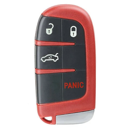 

KEYECU Red Replacement Remote Key Shell Case Fob 3+1 Button for Chrysler Jeep Dodge 2011-2018