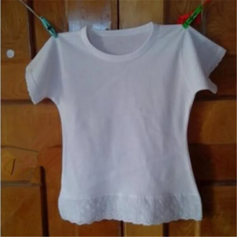 

White Kids T-Shirt Summer 2016 New Design Girls Casual Slim All-Match Short-Sleeve T-Shirt Baby Girls Basic Shirt Top