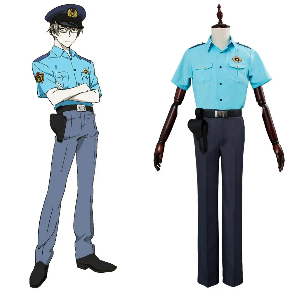 Аниме Sarazanmai Косплей Niiboshi Reo Akutsu Mabu костюм шляпа полицейская Униформа наряд