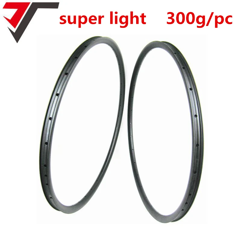 

TRIPS 300g super light carbon mtb rims 29er XC race marathon tubeless carbon rim 27mm asymmetric 29inch clincher bike wheel rims