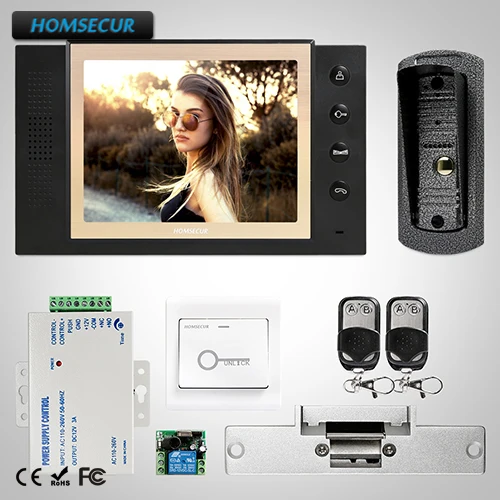 

HOMSECUR 8" Hands-free Video&Audio Home Intercom+IR Night Vision for House/Flat TC041 + TM801-B