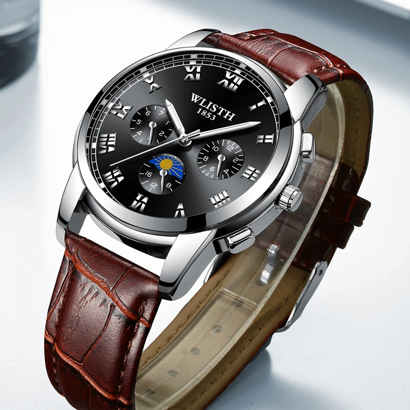 

Luxury Brand Men Watches Waterproof Man Noctilucent Casual Watches Steel Leather Calendar Watch Retro Relogio Masculino Luminous