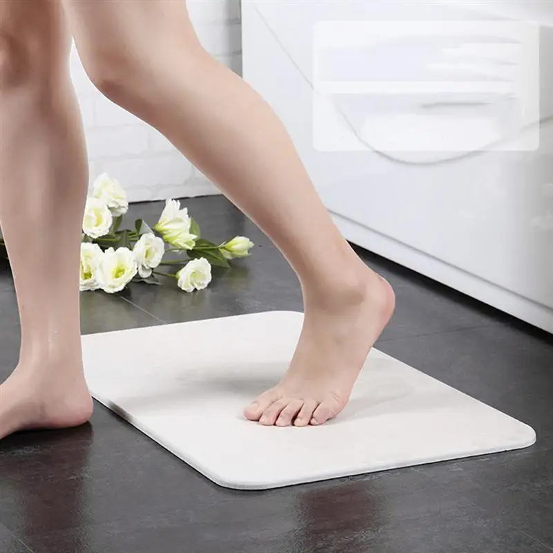

Diatomaceous Earth Nonslip Fast Absorbent Durable Bathroom Rug Mat Shower Mat Bathroom Floor Mats Bath Mat for Family Home
