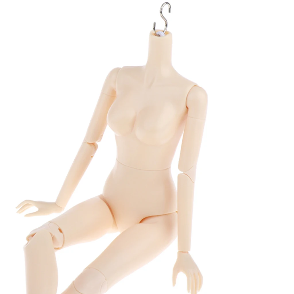 Гибкая 16 суставов 1/4 BJD SD современная девушка обнаженное тело без головы нормальная кожа, для OB Kurhn Кукла пользовательское использование-маленькая грудь