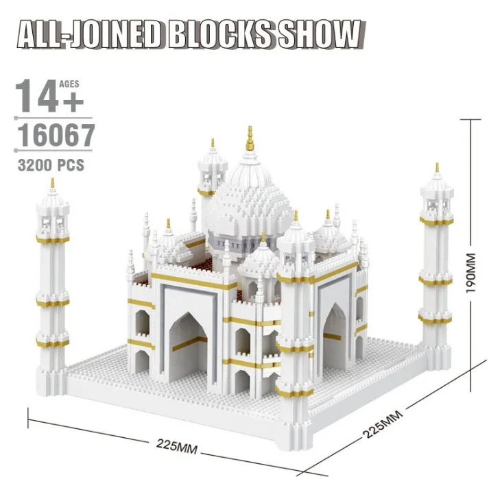 Balody всемирно известная архитектура алмазные строительные блоки игрушка Тадж-Махал Василий Церковь Биг-Бен Лондонский мост - Цвет: 16067