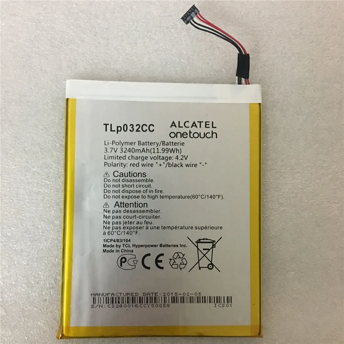 Аккумулятор TLp032CC для Alcatel One Touch Pixi 8 3240 3G 9005X 0 OT-9005X мобильный телефон мАч |