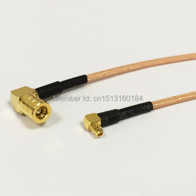 New Modem Coaxial Cable SMB Female Right Angle Connector To MMCX Male RG316 15CM 6&quot Adapter | Мобильные телефоны и