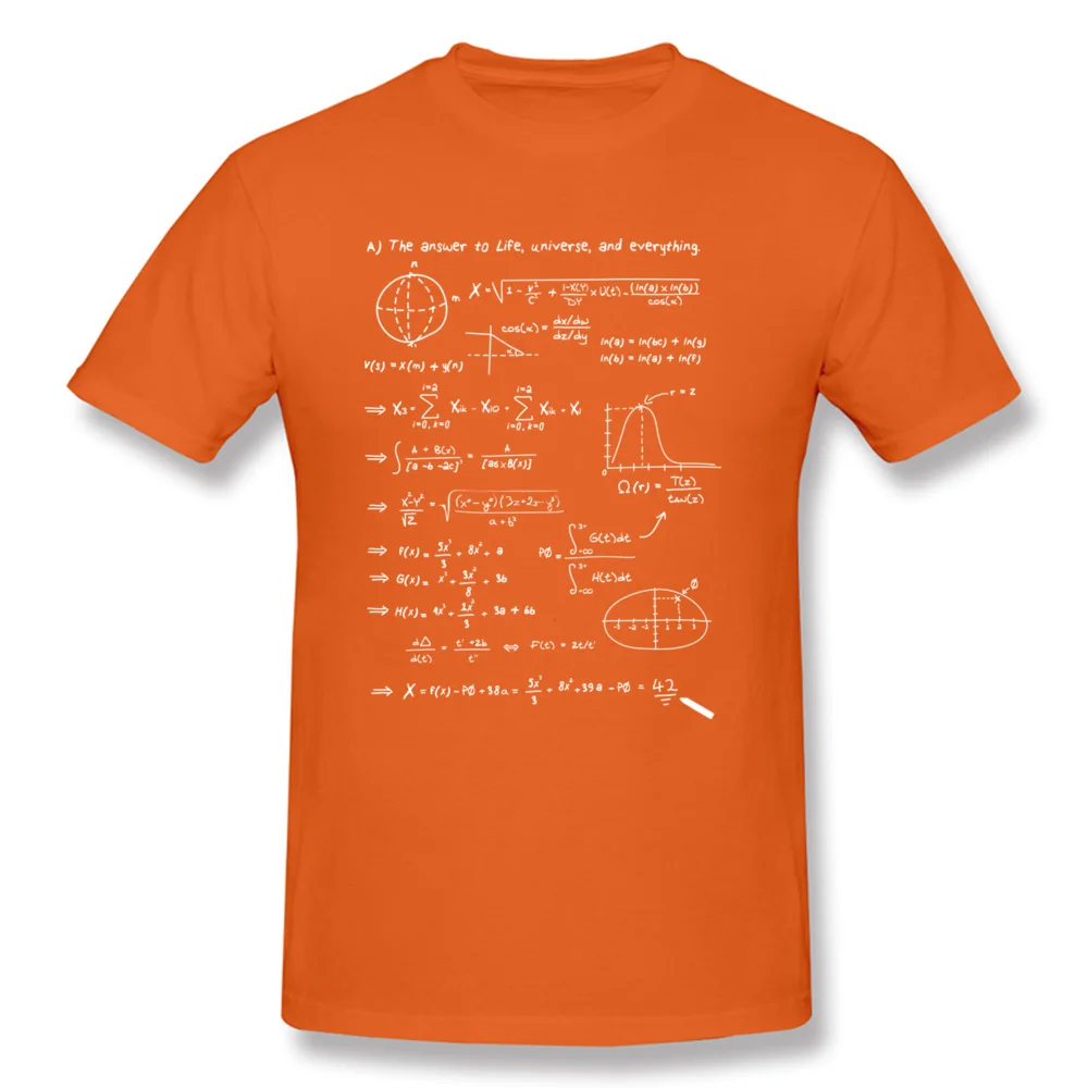 Женские и мужские футболки с математическим уравнением, новые модные летние топы, футболки, ответ на жизнь, вселенную, все! Высокое качество