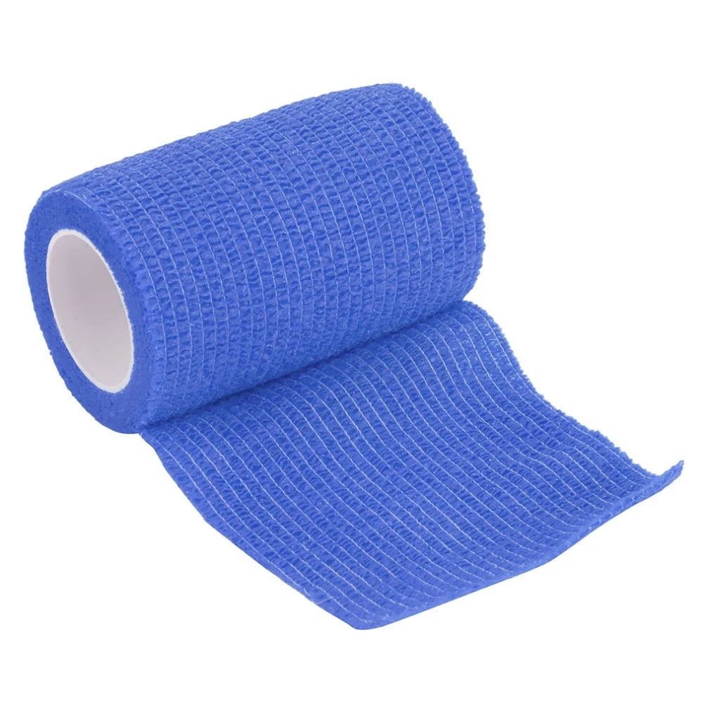 1 шт., 7,5 см X 5 м, самоклеющиеся эластичные повязки, различные цвета, дополнительные инструменты для первой помощи, марлевая лента для безопасного ухода - Цвет: 01 Blue