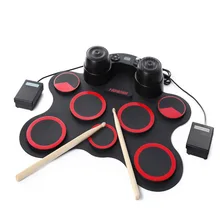 Hand Drums, Electronic Jazz Drum Games, Electric Portable Folding Adult Children’s Performances.