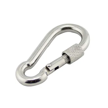 

Stainless Steel 4mm*40mm, Screw Lock Spring Clip Spring hook with nut,carbine hook, carabiner with lock