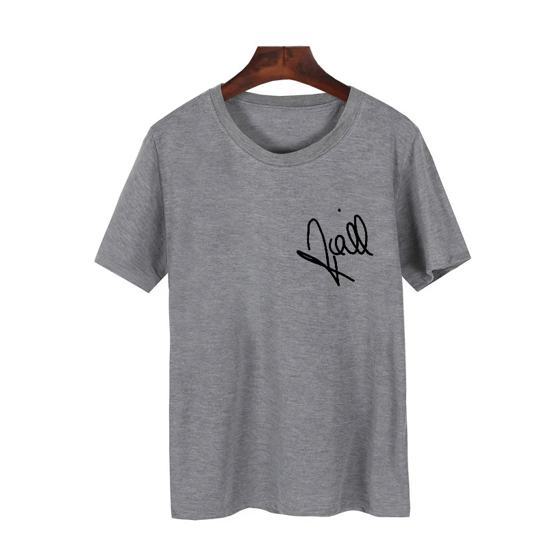 One Direstion T Shirt Men Women Zayn MalikLiam Payne Niall Horan Louis Tomlinson Signature T-Shirt Summer Round Neck Pocket Top