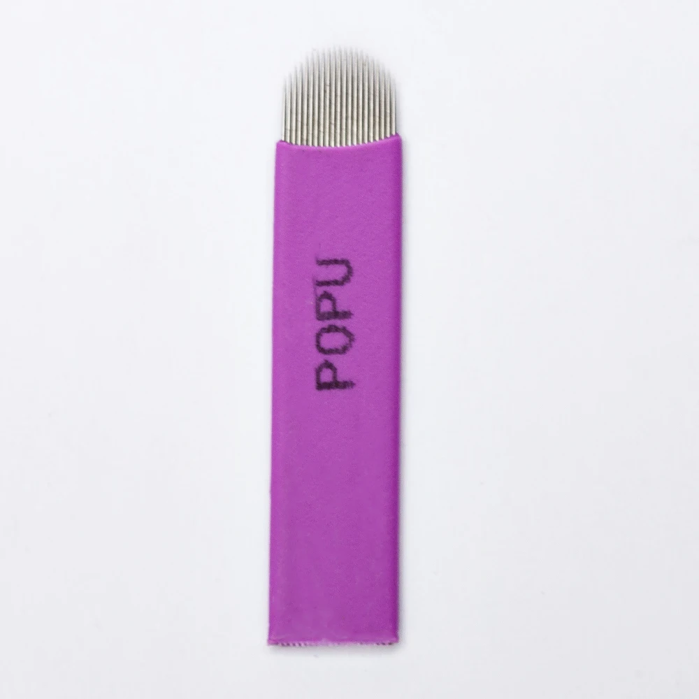 POPU Microblading Tattoo Needles U Shape for Permanent makeup eyebrow Pen 100 pcs Pack / | Красота и здоровье