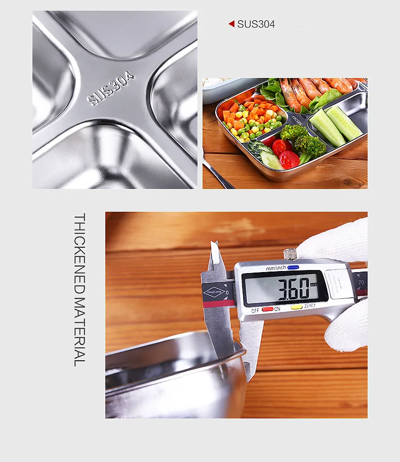 Stainless Steel Food Container Set 1000ml Lunch Box Bento Handbag Optional Leak Proof Lunch Box Inox With Chopsticks Spoon  (12)