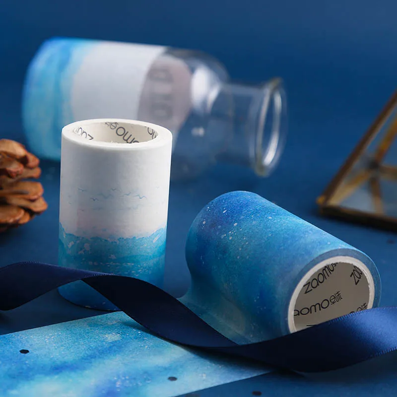 

6.5cm Big Cute Adhestive Tape Paper Masking Washi Tapes Blue Sky Kawaii for School Stationery Scrapbooking Decorative