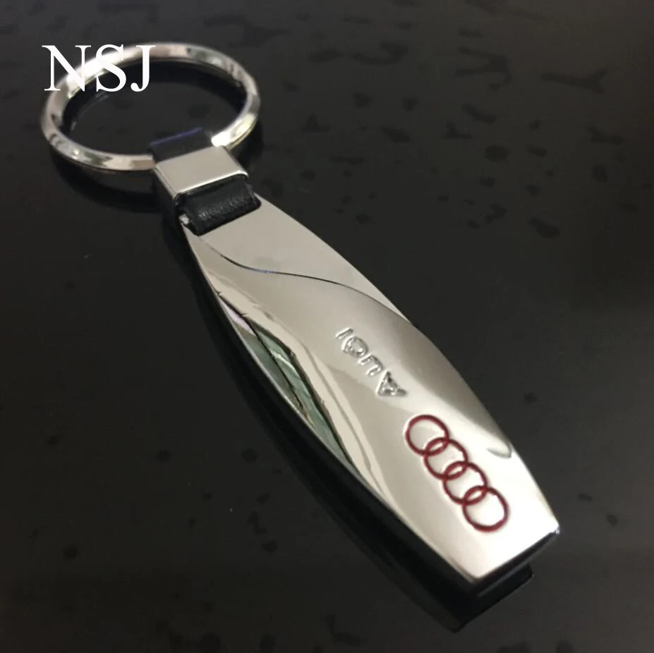 

Fashion Audi Smooth Metal Audi Keychain Key Holder for Audi Stores Keychain Turbo Key Chains Car Gift NSJ-011