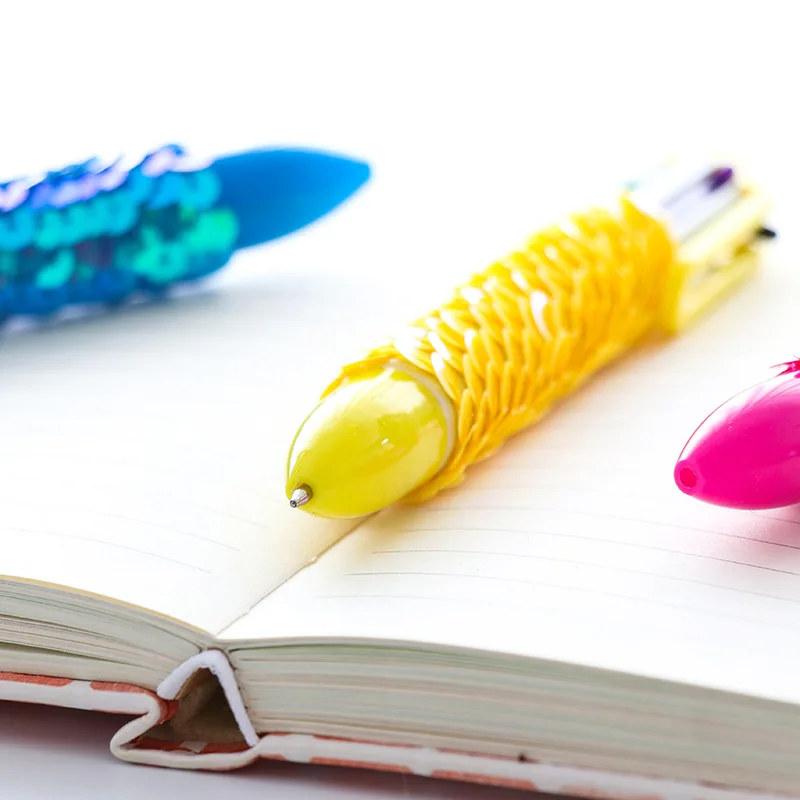 Креативная Двусторонняя шариковая ручка с блестками, 6 цветов, разноцветные ручки, школьные офисные принадлежности, Подарочные канцелярские принадлежности, Papelaria Escolar