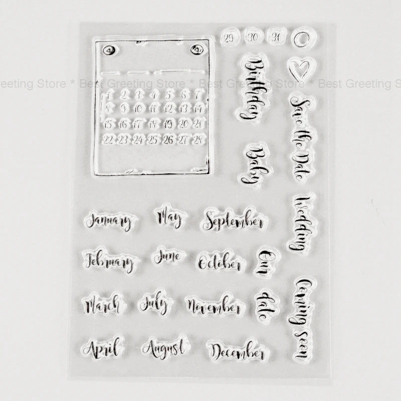 Милый месяц года clear stamps weekly planner stamps bullet journal