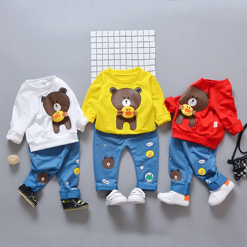 

DIIMUU Hot Spring Fall Kids Boys Clothing Cartoon Cotton Outfits Toddler Children Infant Holiday Casual Cute Long Sleeve Sets