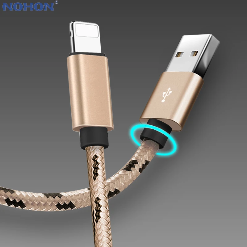 

0.3-2m Nylon USB Fast Charge Cable For iPhone 7 8 6 6S Plus X XR XS MAX 5 s 5S SE iPad Mini Charger Short Long Origin Wire Cord