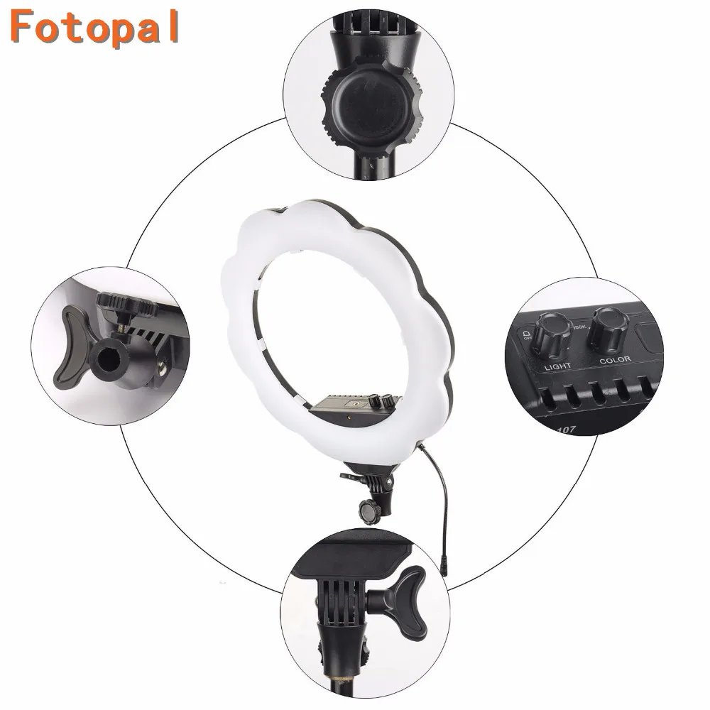 productimage-picture-eachshot-es384-bi-color-ring-led-video-light-fill-light-with-makeup-mirror-384pcs-smd-leds-2700-lumens-3000k-6000k-color-temperature-ra95-98590