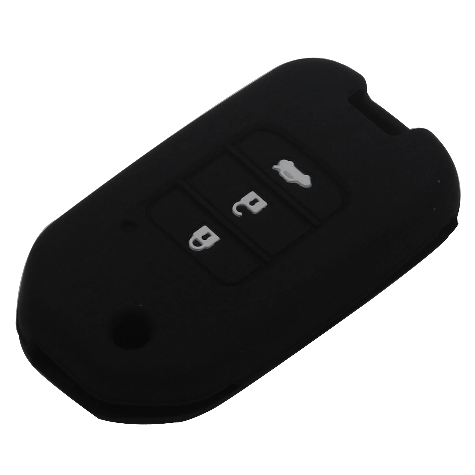 jingyuqin 3 Button Silicone Car Key Fob Pocket Cover Case For Honda Civic CR-V HR-V Accord Jade Crider Odyssey- Remote