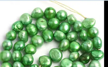 

10Strand5-7mm Green Natural Freshwater Pearl Freeform Shape Loose Beads Strand 15"