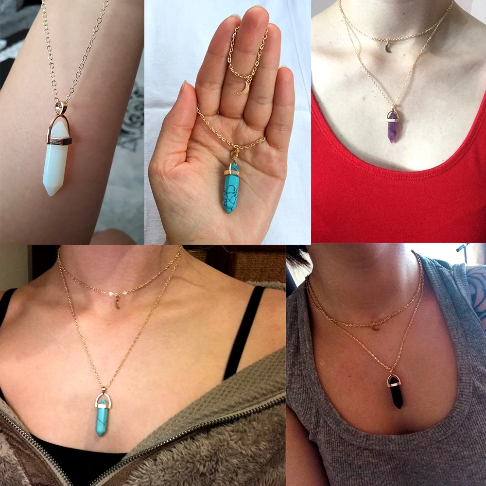 Женское ожерелье с подвеской в богемном стиле 1 шт.|crystal pendant necklace|choker fashion necklaceschoker