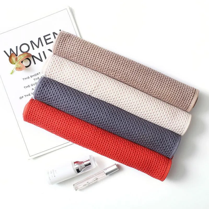 Bathroom Floor Mats Washable Bathtub Shower Sink Floor Towels Soft absorbent couple gauze honeycomb fabric wash towel Apr12 (6)