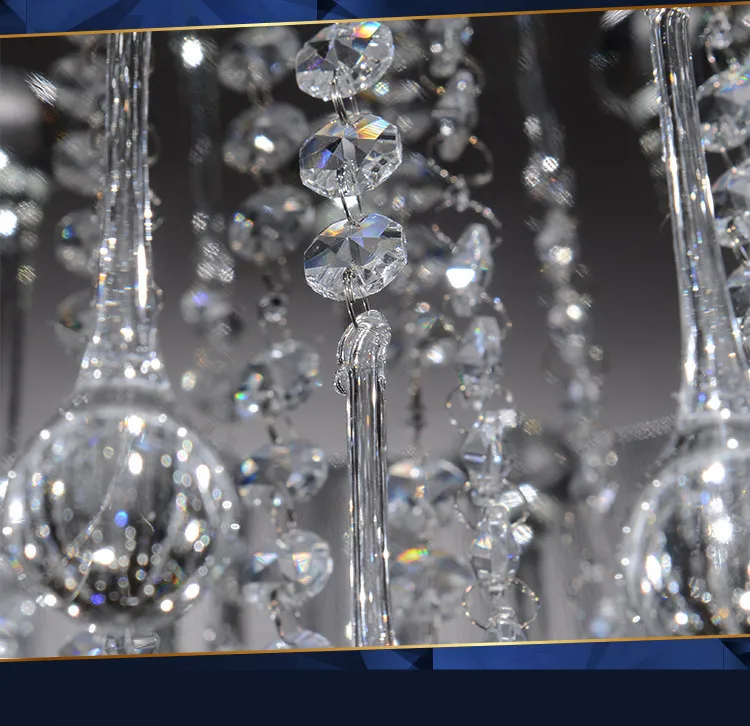 Хит продаж современная простая тканевая Хрустальная Потолочная люстра 0106|light blue