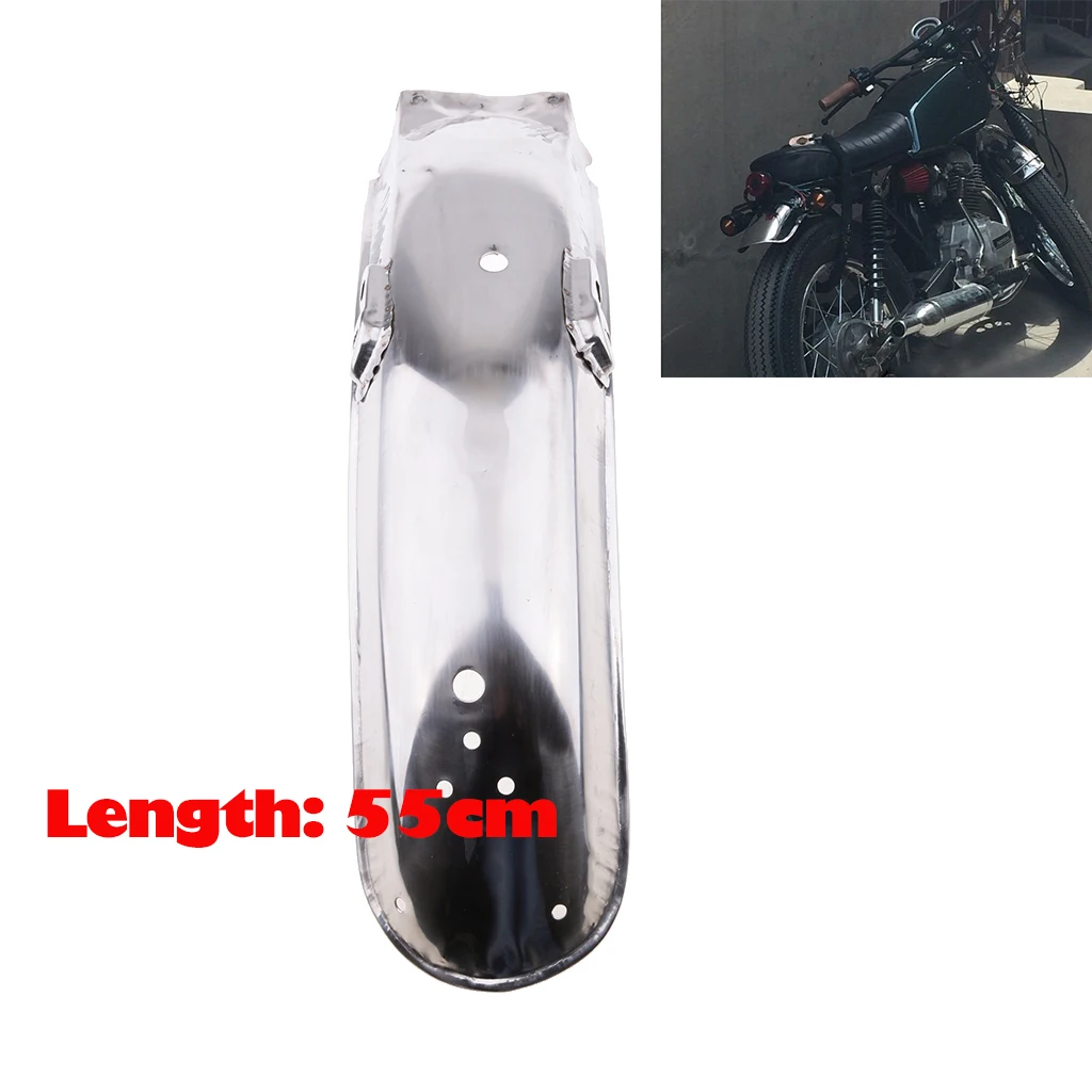 55cm Rear Back Splash Guard Mud Flap for Honda CG 125 - Stainless Steel Guardabarros trasero Garde boue arriere |