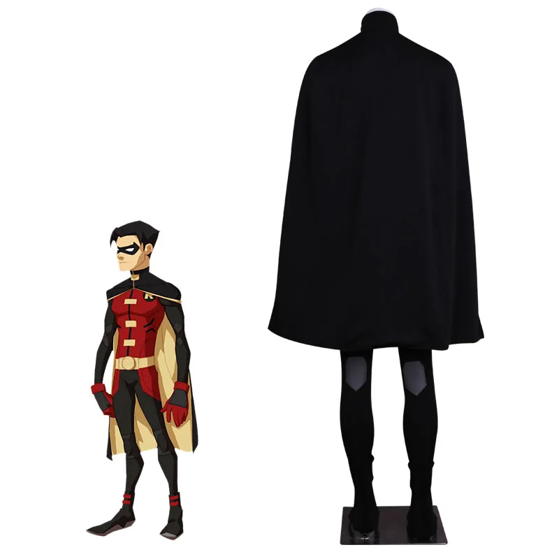 Teen titans junior justice league robin костюм в стиле косплей мужской комбинезон