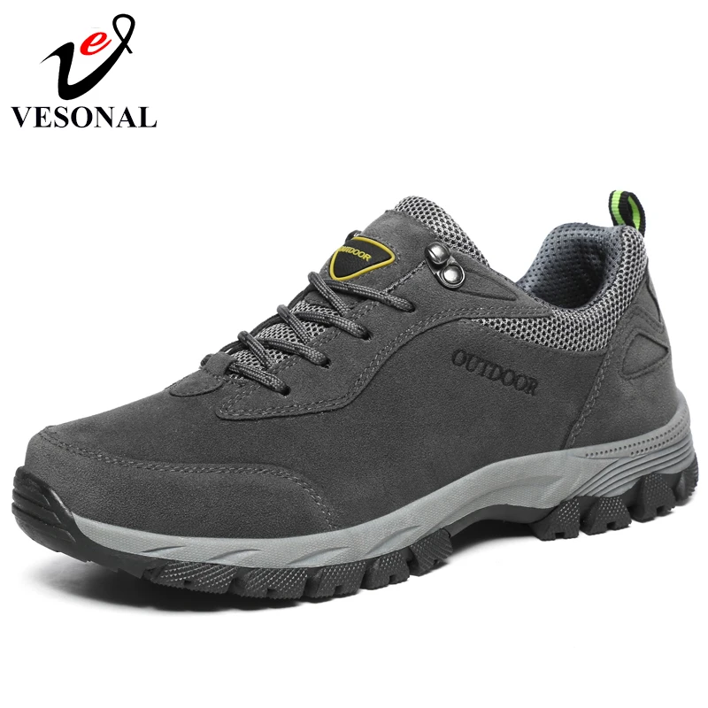 

VESONAL Brand Fashion Cow Suede Sneakers Male For Men Shoes Adult 2018 Autumn Rubber Height Lncreasing Safety Lace-Up Footwear