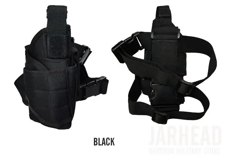 Militar do Exército Tactical Airsoft Nylon Bolsa Queda Perna Paintball Caça Universal Pistol Drop Leg Cintura Holster Bag 600d 6 Esporte e Lazer